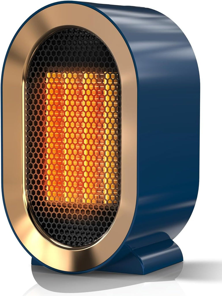 Electric Space Heater - 1200W Energy-Efficient Heater for Indoor Use. This two-speed portable heater fan is perfect for offices, providing adjustable warmth (White)