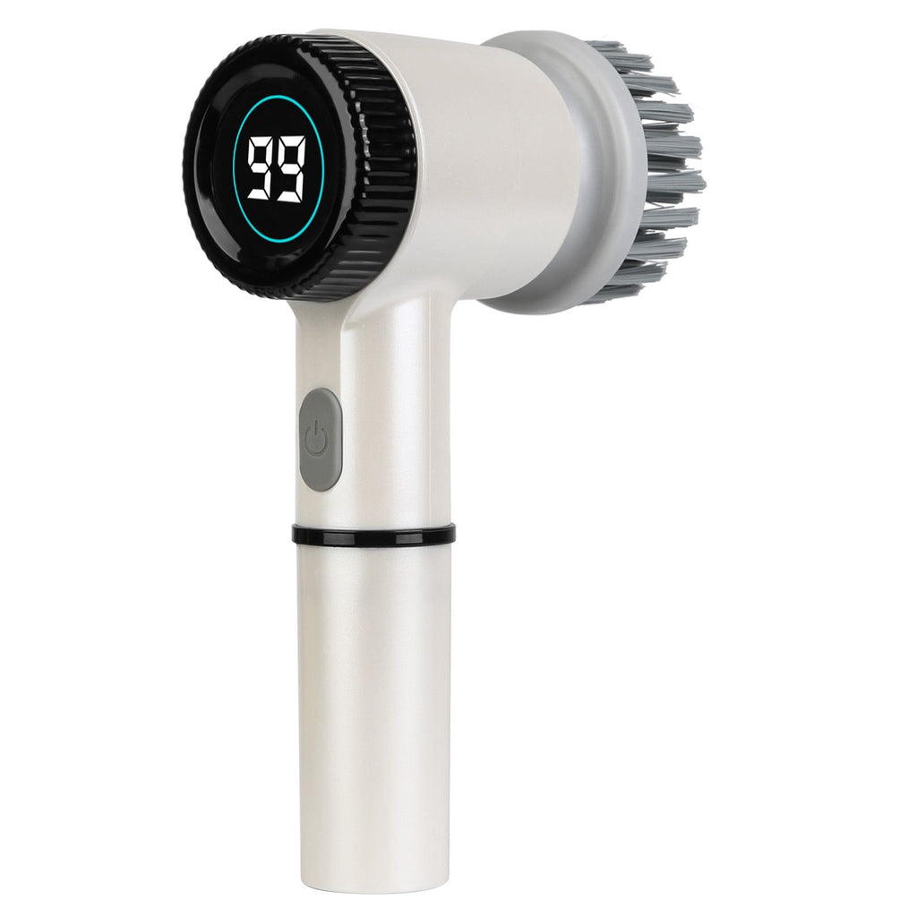 Electric Spin Scrubber Cordless Handheld Rechargeable Cleaning Brush With 5 Replaceable Heads IPX7 Waterproof 3 Speeds Handheld Spin Scrubber For Tub Stove Tile Sink Window