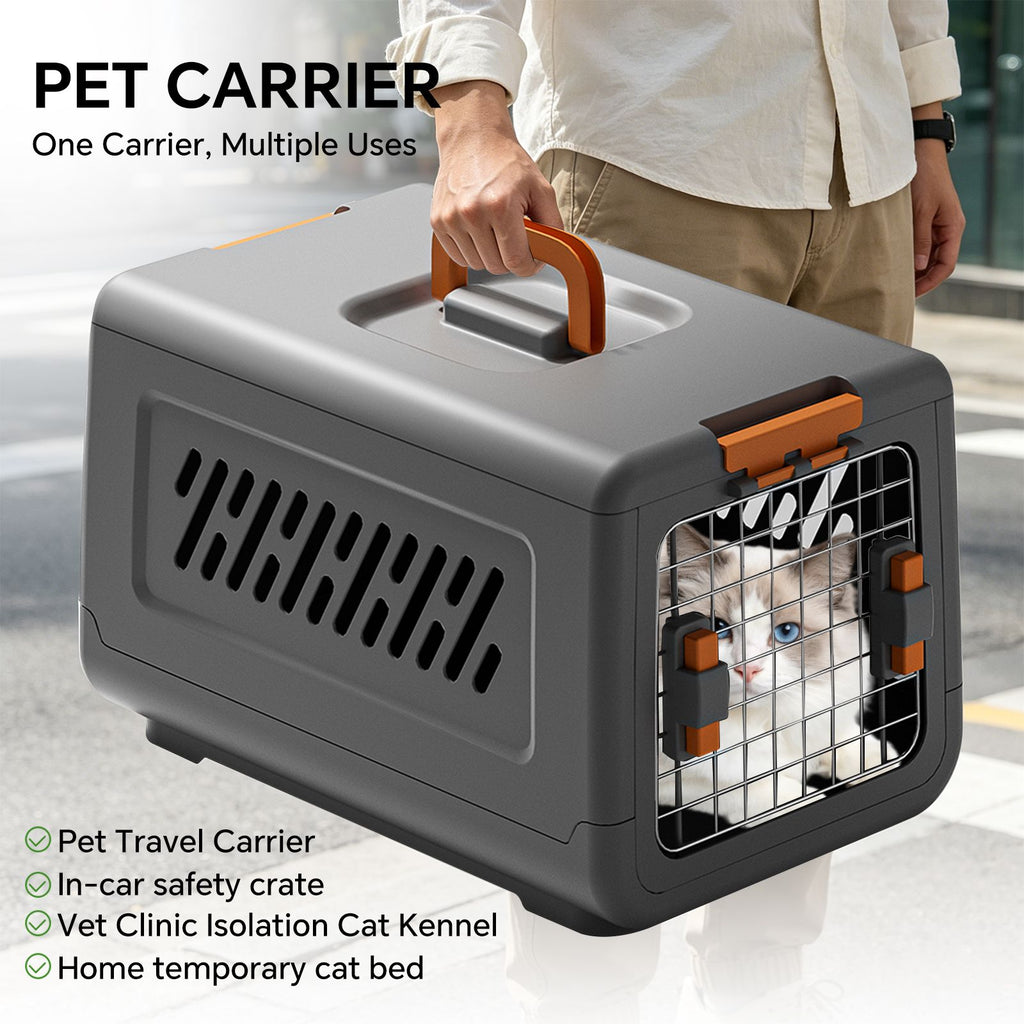 Enclosed Cat Litter Box with Handle, Spacious Anti-Tracking Kitty Toilet, Ideal for Indoor Cats & Travel