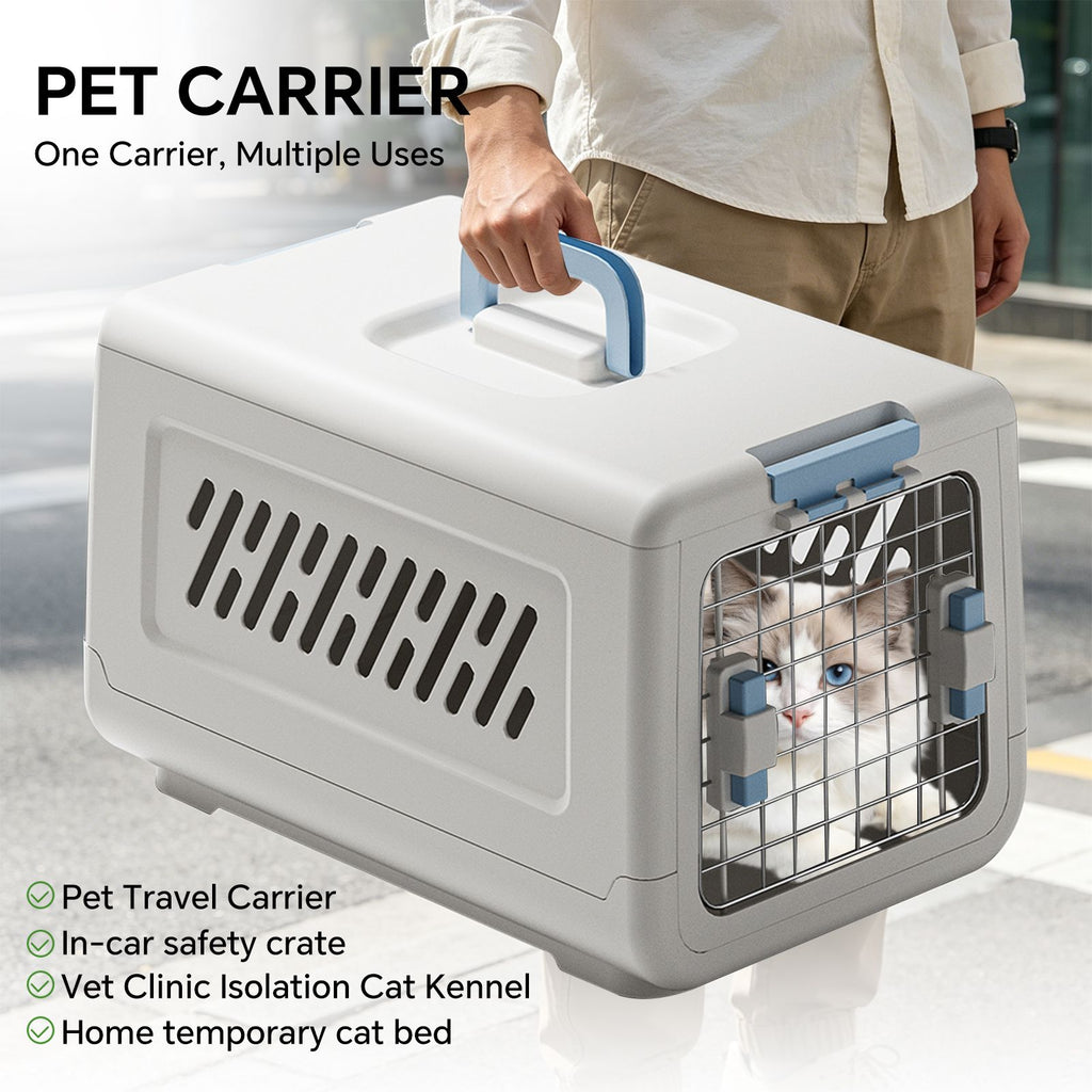 Enclosed Cat Litter Box with Handle, Spacious Anti-Tracking Kitty Toilet, Ideal for Indoor Cats & Travel