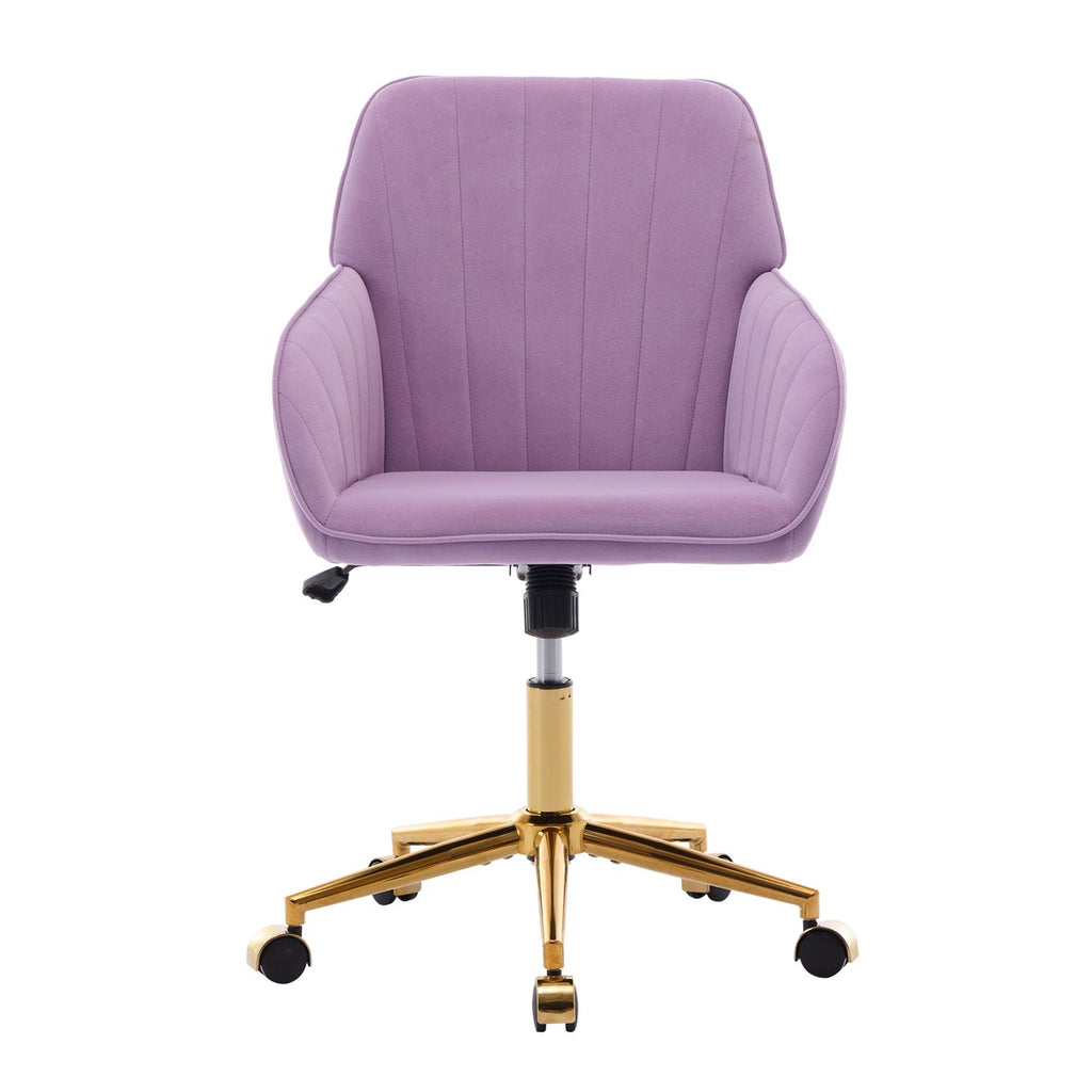 Ergonomic Office Chair with Memory Foam Cushion Corduroy Upholstered Desk Chair Adjustable Swivel Rolling Chair 300LBS Metal Base for Home Office Bedroom Vanity