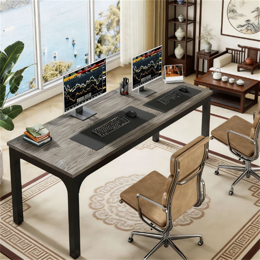 Extra long computer desk, rectangular office desk, executive desk, conference desk