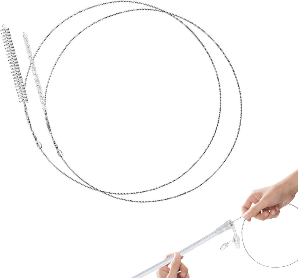 Extra Long Pipe Cleaners, Straw Cleaner Brush Extra Long, Tube Cleaning Brush Suitable for Cleaning Feeding Tubes (2 Pcs)
