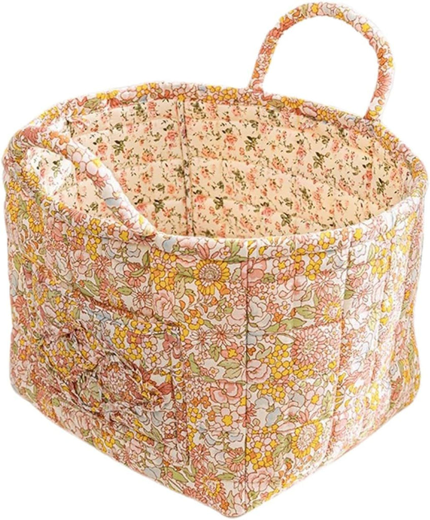 Fabric Storage Basket, Large Capacity Laundry Basket, 12.2'' x 10.23'' x 10.23'' Collapsible Laundry Hamper with Easy Carry Handles