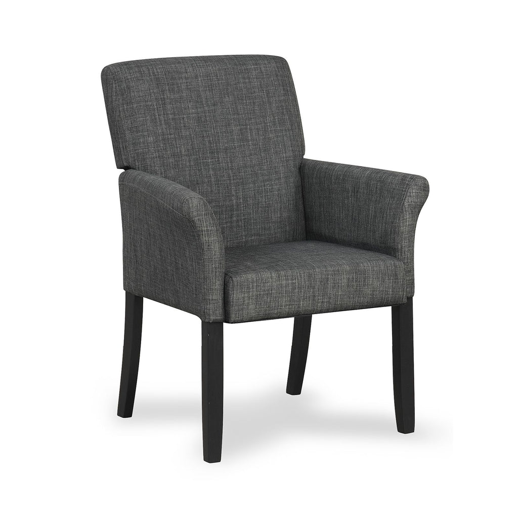 Fabric Upholstered Executive Guest Armchair with Rubber Wood Legs