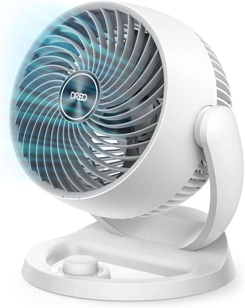 Fan for Bedroom, 12 Inches, 70ft Powerful Airflow, 25db Quiet Table Air Circulator Fans for Whole Room, 120° Adjustable Tilt, 3 Speeds, Desktop Fan for Home, Office, Kitchen