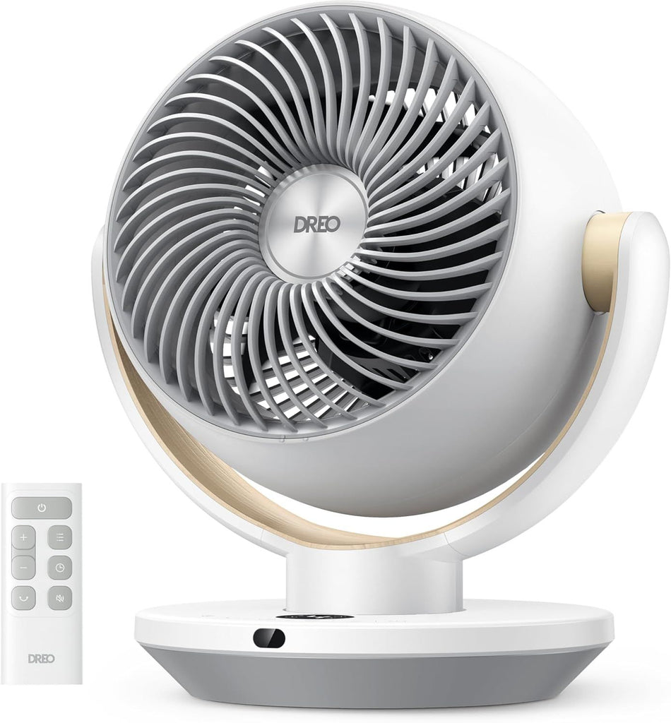 Fan for Bedroom, Desk Air Circulator Fans with Remote, 11 Inch Table Fan for Whole Room, 65ft Powerful Airflow, 120° Vertical Manual and 90° Oscillating, 4 Speeds, 8H Timer, 25dB Quiet, Home