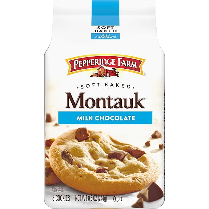 Farm Montauk Soft Baked Milk Chocolate Chunk Cookies, 8.6 Oz Bag (8 Cookies)