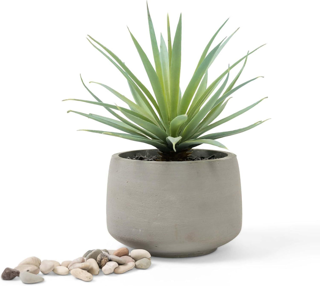 Farmhouse Artificial Plant | 7" high Fake Plant | Artificial Succulent in Pot | Fake Succulent | Faux Plant Indoor | Faux Greenery Desk Decor