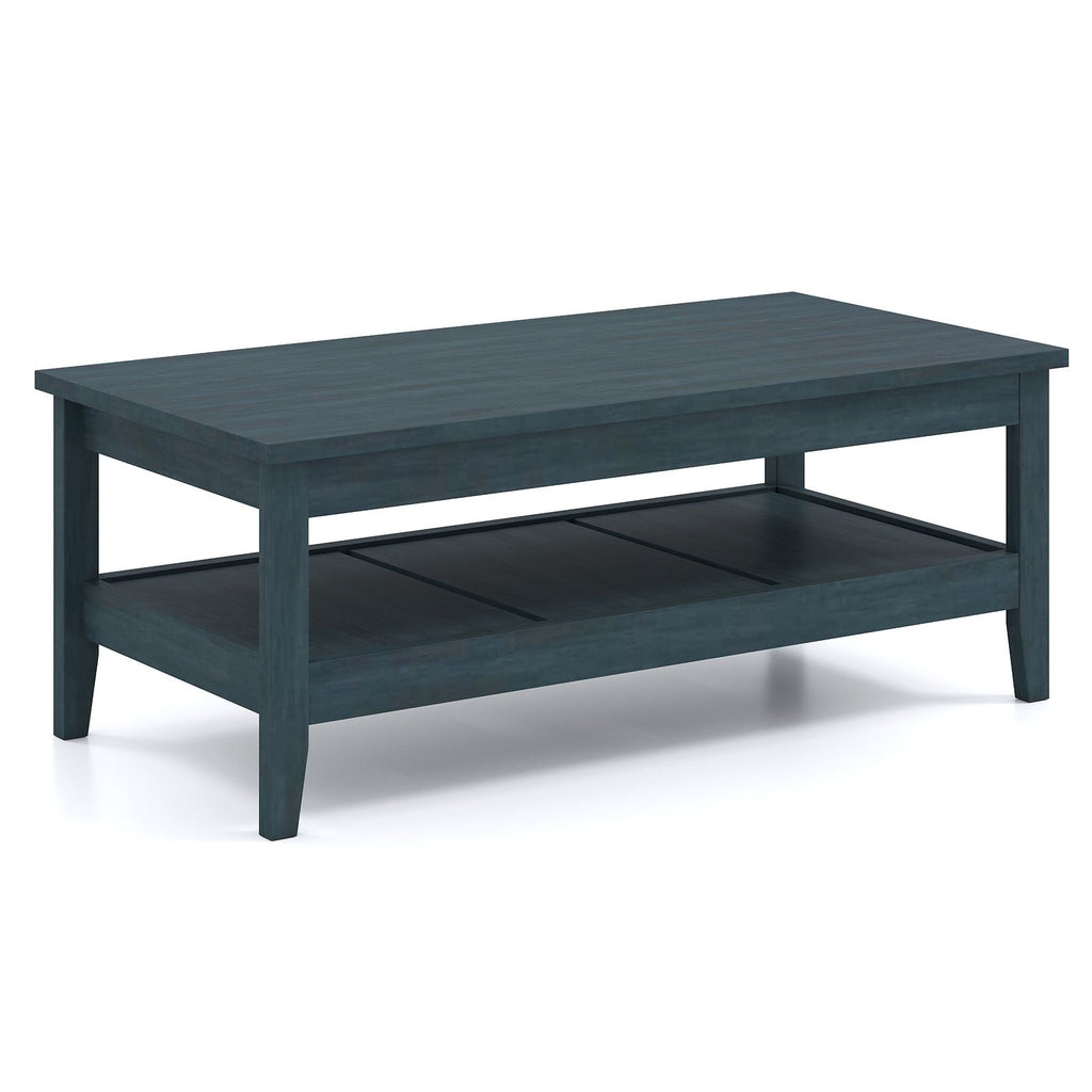 Farmhouse Coffee Table Rustic Cocktail Center Table with Thickened Tabletop