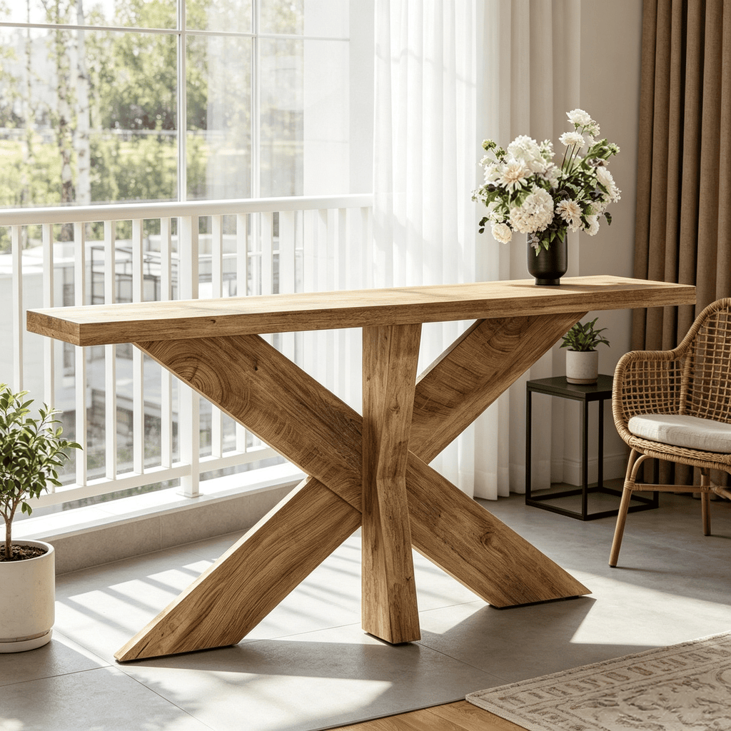 Farmhouse Console Table Wood Sofa Hallway Table Rustic Dining Room Decorative Cabinet Living Room Furniture