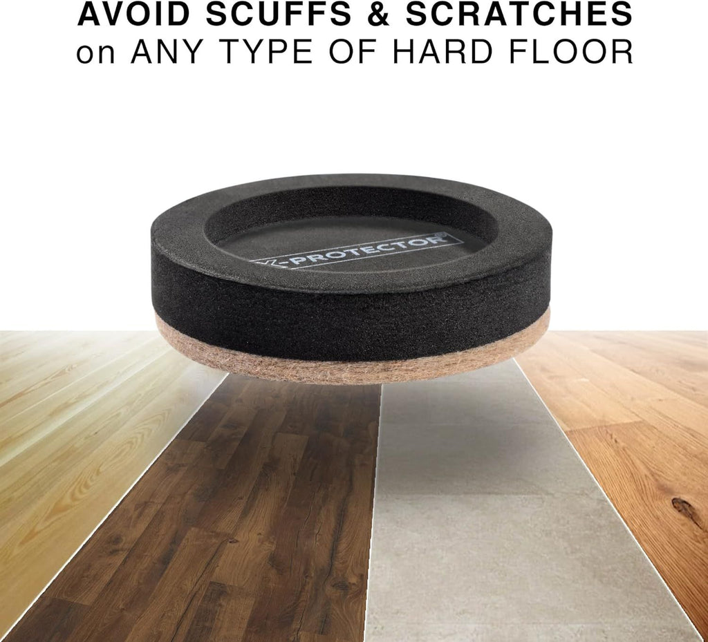 Felt Furniture Sliders for Hardwood Floors 16 PCS 3 ½' - Furniture Slider with Unique Design - Heavy-Duty Furniture Movers for Hard Surfaces - Felt Sliders - Move Your Furniture Easily!