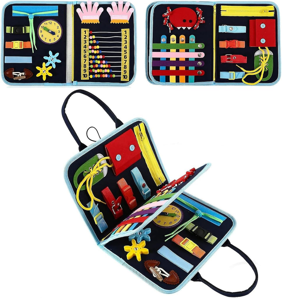 Fidget Blanket for Dementia Dementia Products for Elderly Calming Comforting Dementia Activities for Seniors Toddler Busy Board Sensory Blanket Helps with Autism Asperger Anxiety
