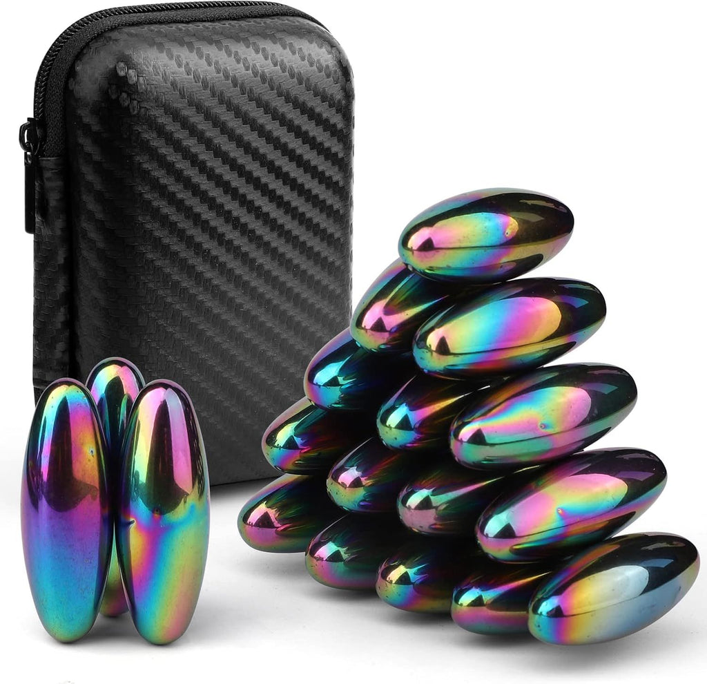 Fidget Magnets Snake Eggs for Adults, Hand Roller Magnetic Oval Toy for Men, Compatible with Ferrite Putty Office Desk Decor
