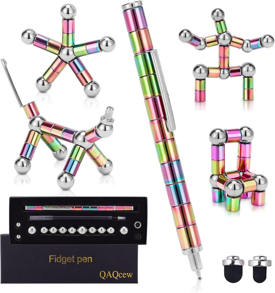 Fidget Pen, Decompression Magnetic Fidget Toy Pen, Magnet Pen Fidget Toy Relieve Pressure Novel Toy Gift for Kids or Friends