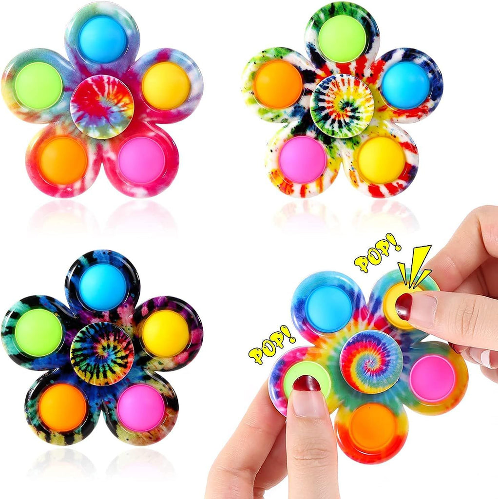 Fidget Spinner Bulk 4 Pack, Fidget Spinners Fidget Toys Adults, Christmas Party Favors Stocking Stuffers for Kids, Anxiety Stress Relief Toys with ADHD Autism, Treasure Box Toys for Classroom Prizes