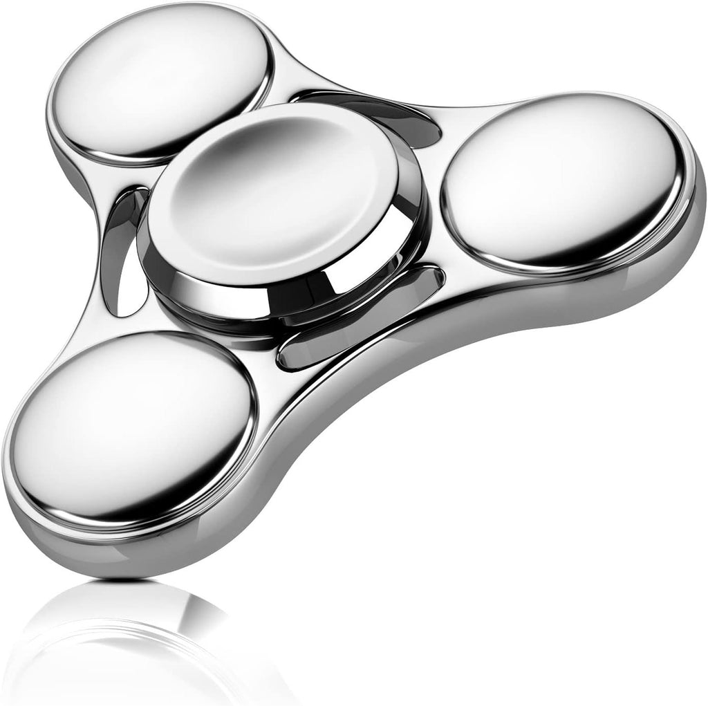 Fidget Spinner Toy, Ultra Durable Stainless Steel Bearing High Speed 3-5 Min Precision Brass Metal Finger Spinner, EDC ADHD Stress Relief Anxiety Relieves Reducer for Kids and Adults