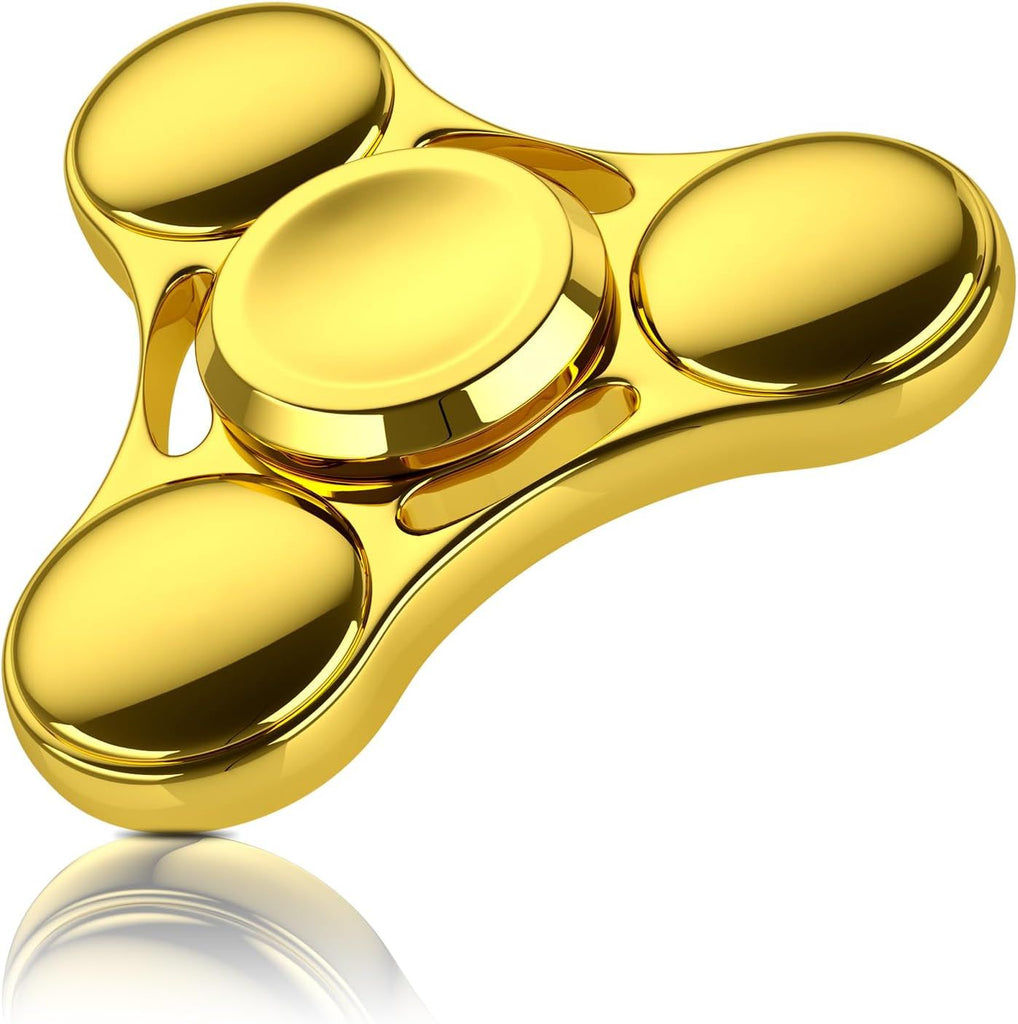 Fidget Spinner Toy,Ultra Durable Stainless Steel Bearing High Speed 3-5 Min Precision Brass Metal Finger Spinner,EDC ADHD Stress Relief Anxiety Fidget Spinners for Kids & Adults