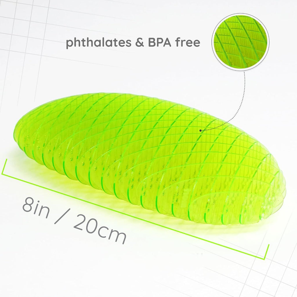 Fidget Worm Toy - Flexible 3D Sensory Slug Figgy Toy for Kids, Teens, and Adults – Stretchy, Quiet, Stress and Anxiety Relief, Focus - For Play, School, Work Gifts, Great For Classroom and Office