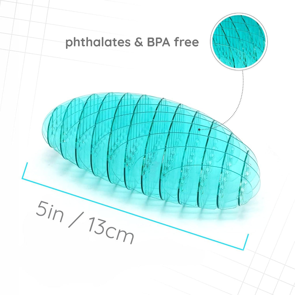 Fidget Worm Toy - Flexible 3D Sensory Slug Figgy Toy for Kids, Teens, and Adults – Stretchy, Quiet, Stress and Anxiety Relief, Focus - For Play, School, Work Gifts, Great For Classroom and Office