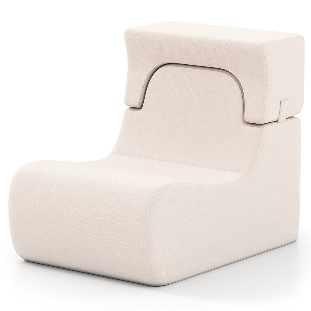 Floor Chair Lazy Sofa with Detachable Headrest