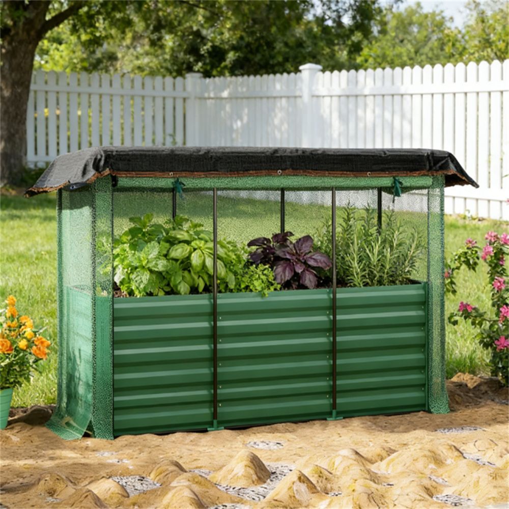Flower pot box, elevated garden bed, planting box, planting bed, green