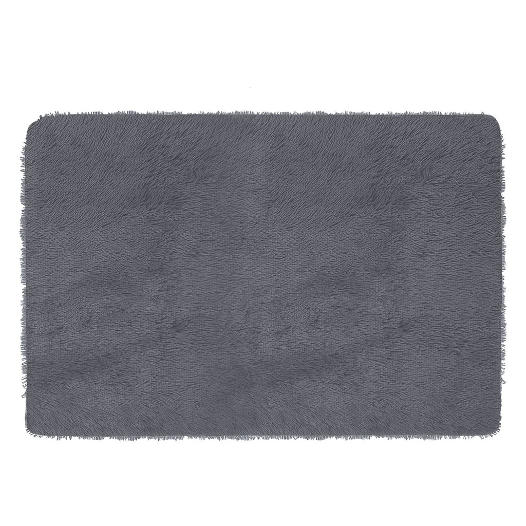 Fluffy Bedroom Rug 4' x 2.6' Anti-Skid Shaggy Area Rug Decorative Floor Carpet Mat