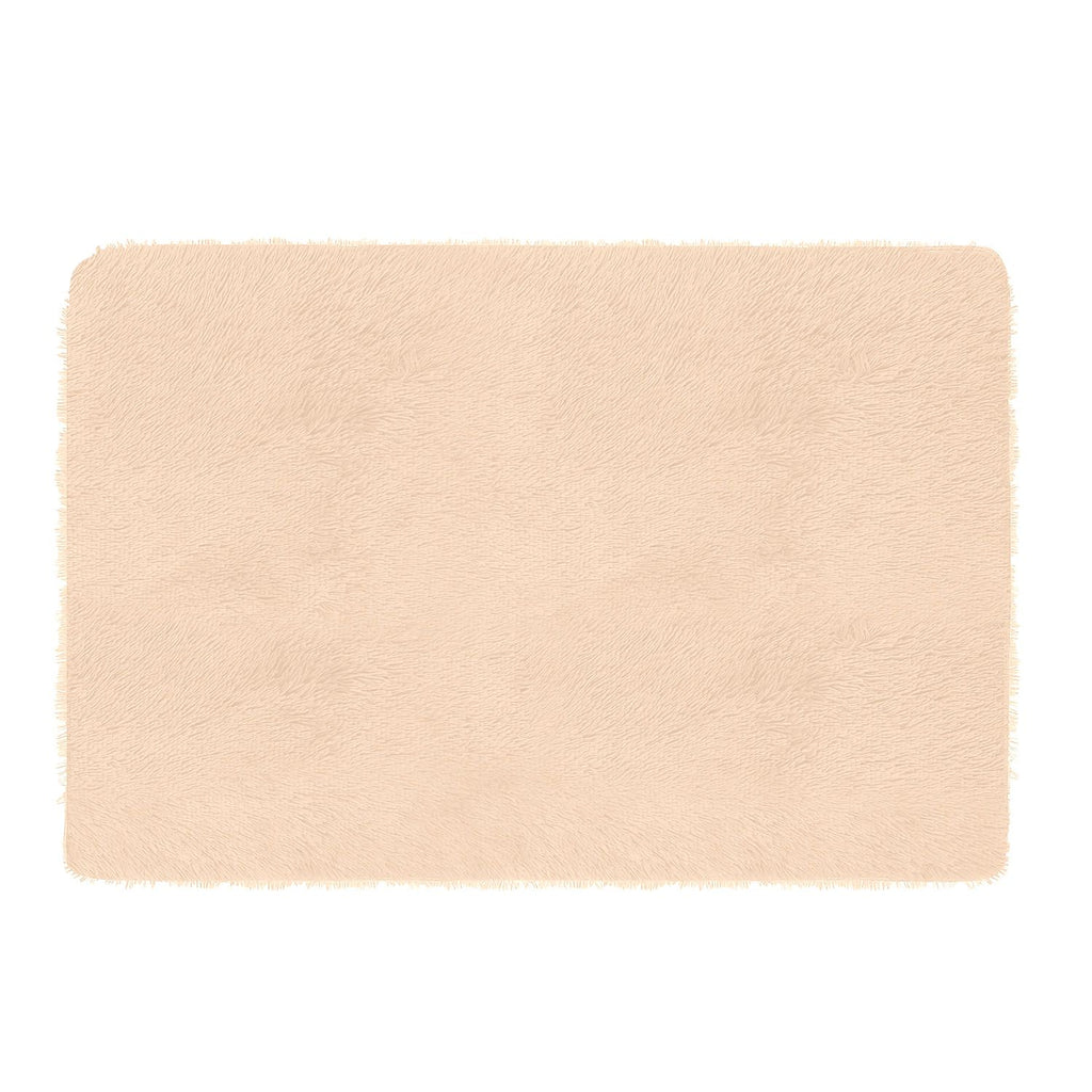 Fluffy Bedroom Rug 4' x 2.6' Anti-Skid Shaggy Area Rug Decorative Floor Carpet Mat