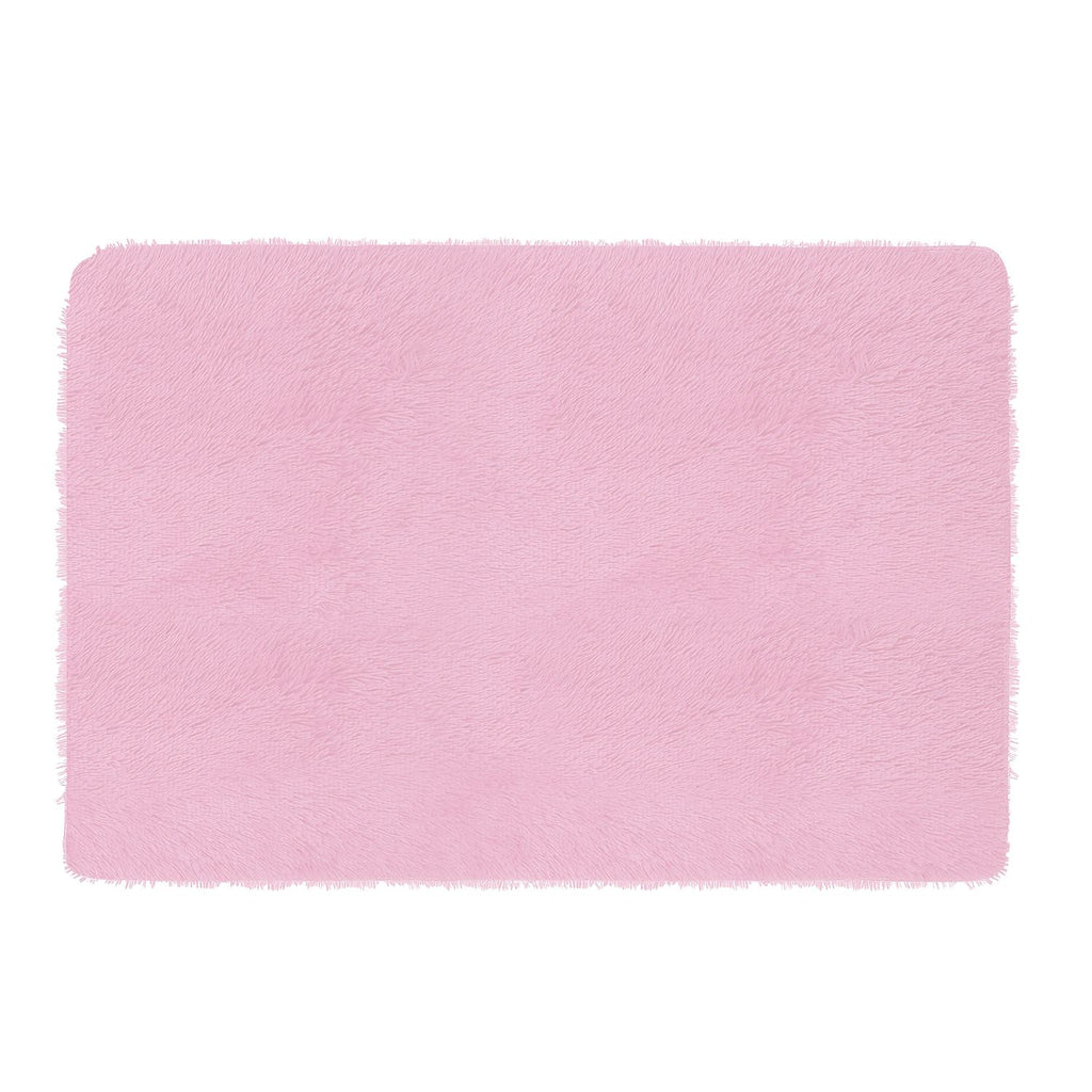 Fluffy Bedroom Rug 4' x 2.6' Anti-Skid Shaggy Area Rug Decorative Floor Carpet Mat