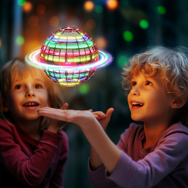 Flying Orb Ball (Red, 2025 Upgraded) with Dazzling Lights, Magic Hover Spinner, Cool Boomerang Drone, Floating Cosmic Globe, Kids Outdoor Toys, for 6 7 8 9 10 Year Old Boys Girls image 2