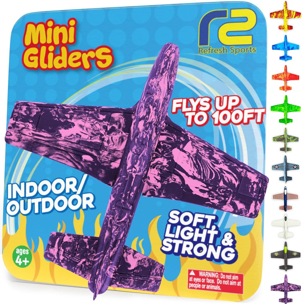 Foam Airplanes for Kids - Best Girl Toys Age 4 & Up - Engaging Toy for 7 Year Old Girl Birthday Gifts - Easter Stuffers for Girls All Ages - Fun Sports Toy & Party Favors & Outdoor Toys Age 6-8+