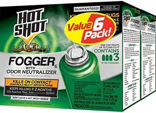 Fogger With Odor Neutralizer 6 Count-2 Ounce Cans (2 Pack), Controls Heavy Insect Infestations