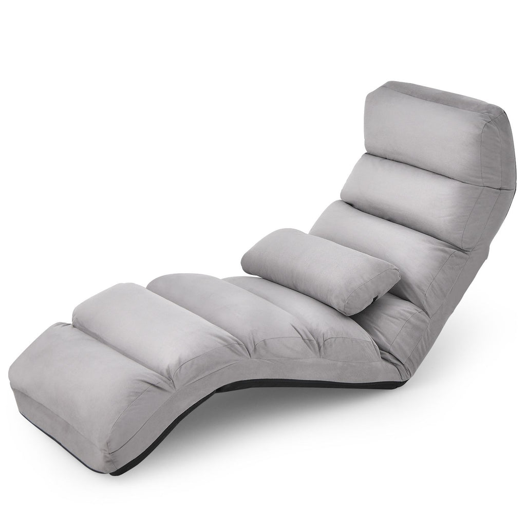 Folding Lazy Sofa Couch with Pillow