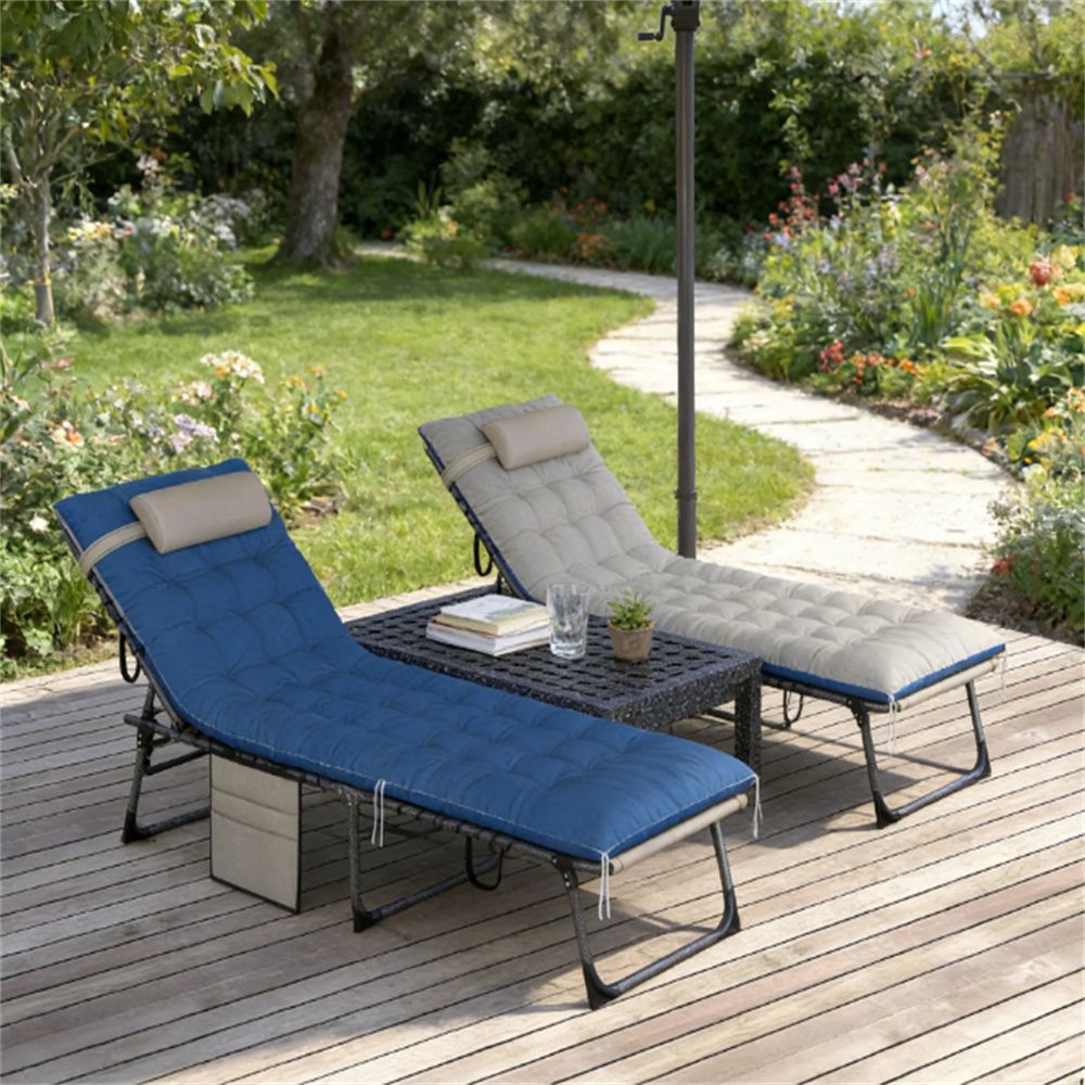 Folding lounge chair, courtyard chair, outdoor chair (Chair only)