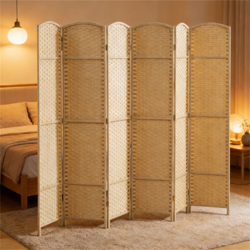 Folding screen, room partition screen, high privacy screen, beige