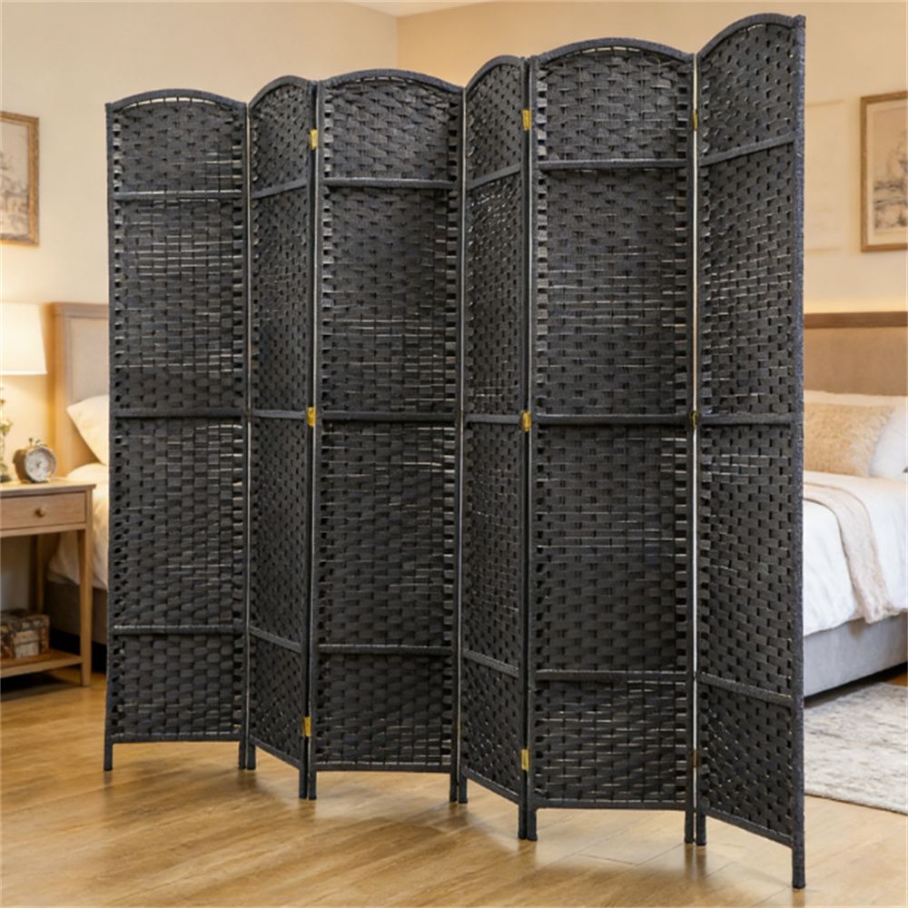 Folding screen, room partition screen, high privacy screen, charcoal gray