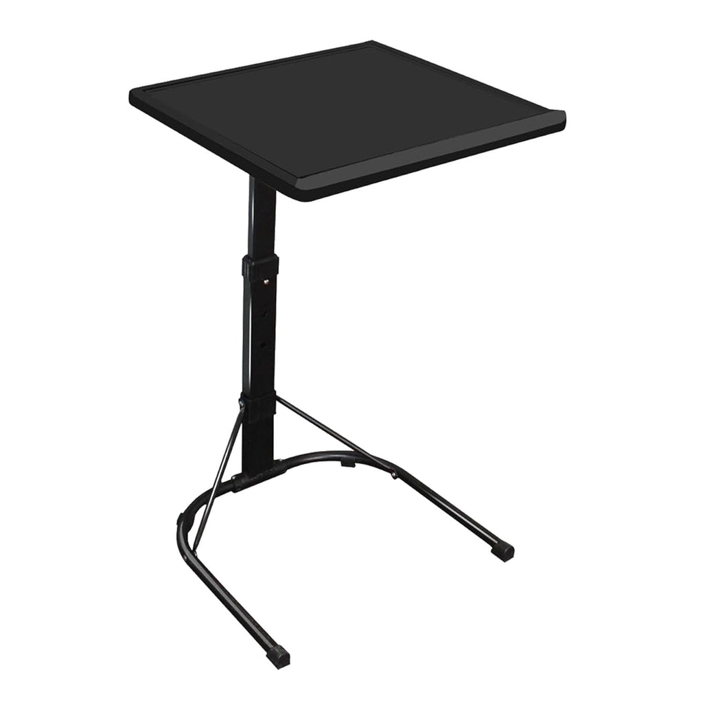 Folding Tray Table Portable Sofa TV Tray Laptop Desk C Side Adjustable Eating Dinner Coffee Table with 3 Adjustable Heights 3 Angles 55lbs Load Bearing for Bed Dorm Home Office