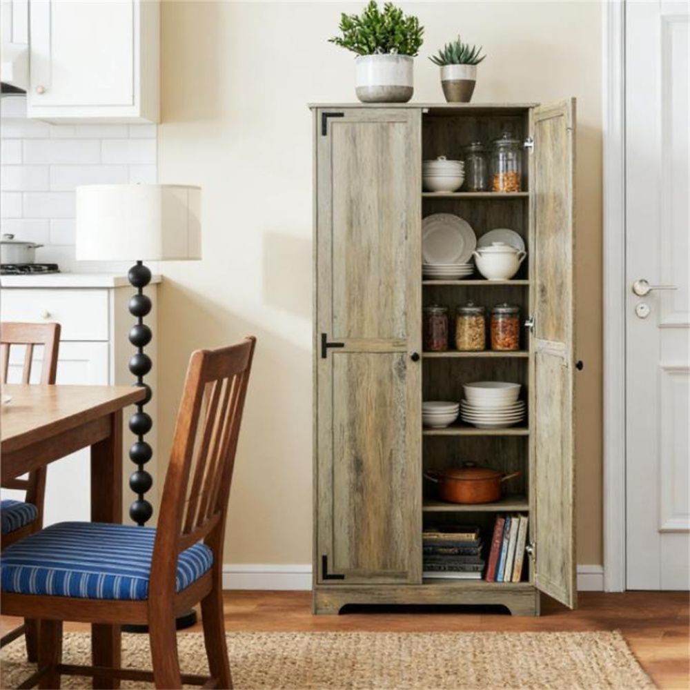 Food cabinet, storage cabinet, living room cabinet, gray