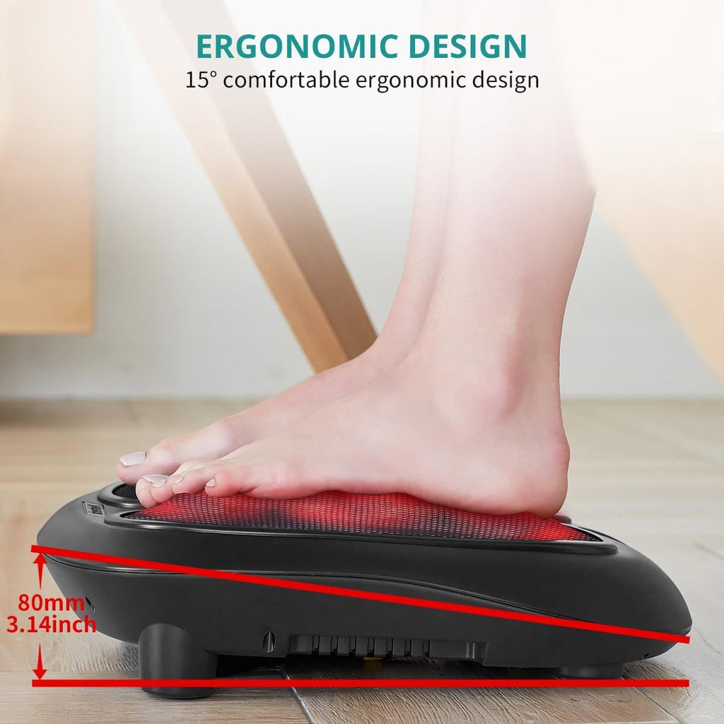 Foot Massager with Heat, Shiatsu Heated Electric Kneading Foot Massager Machine for Neuropathy, Plantar Fasciitis, Feet Massage for Pain Relief, Circulation, Christmas Gifts for Man Woman Her