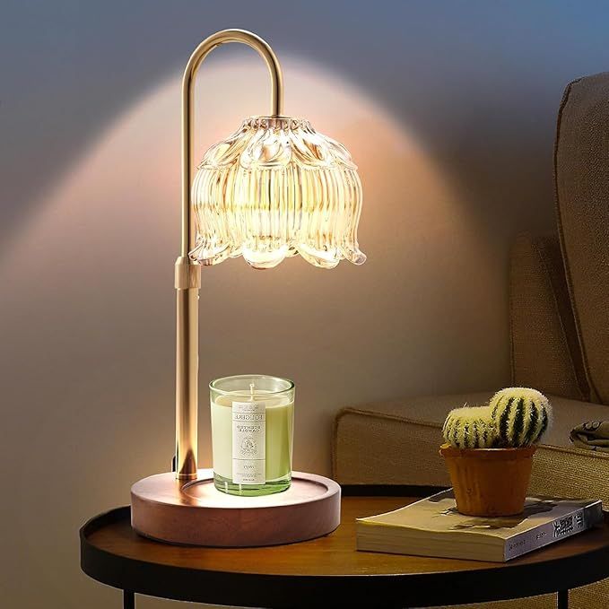 Fragrance Candle Warmer Lamp Electric Candle Warmer with Timer & Dimmer Mom Christmas Birthday Gifts for Women, House Warming Gifts New Home Bedroom Decor