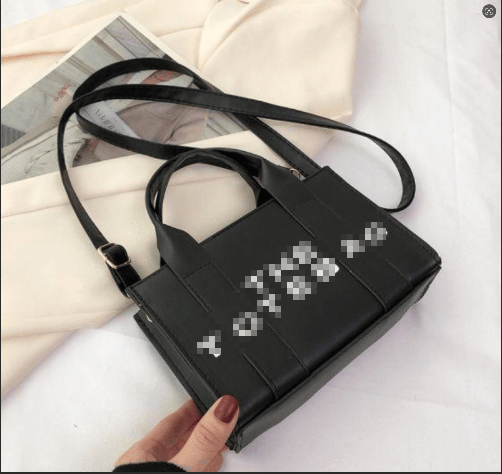 French Letter Mini Tote Bag, Simple Dual-use Handbag & Crossbody Pouch, Luxurious Versatile Shoulder Bag for Daily Commute