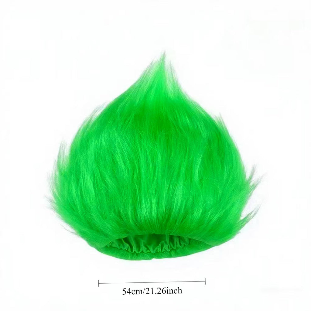 Funny Wigs Unsex Trolls Wig Green Crazy Wigs Costume Funky Hairband Green Party for Halloween Costume Cosplay