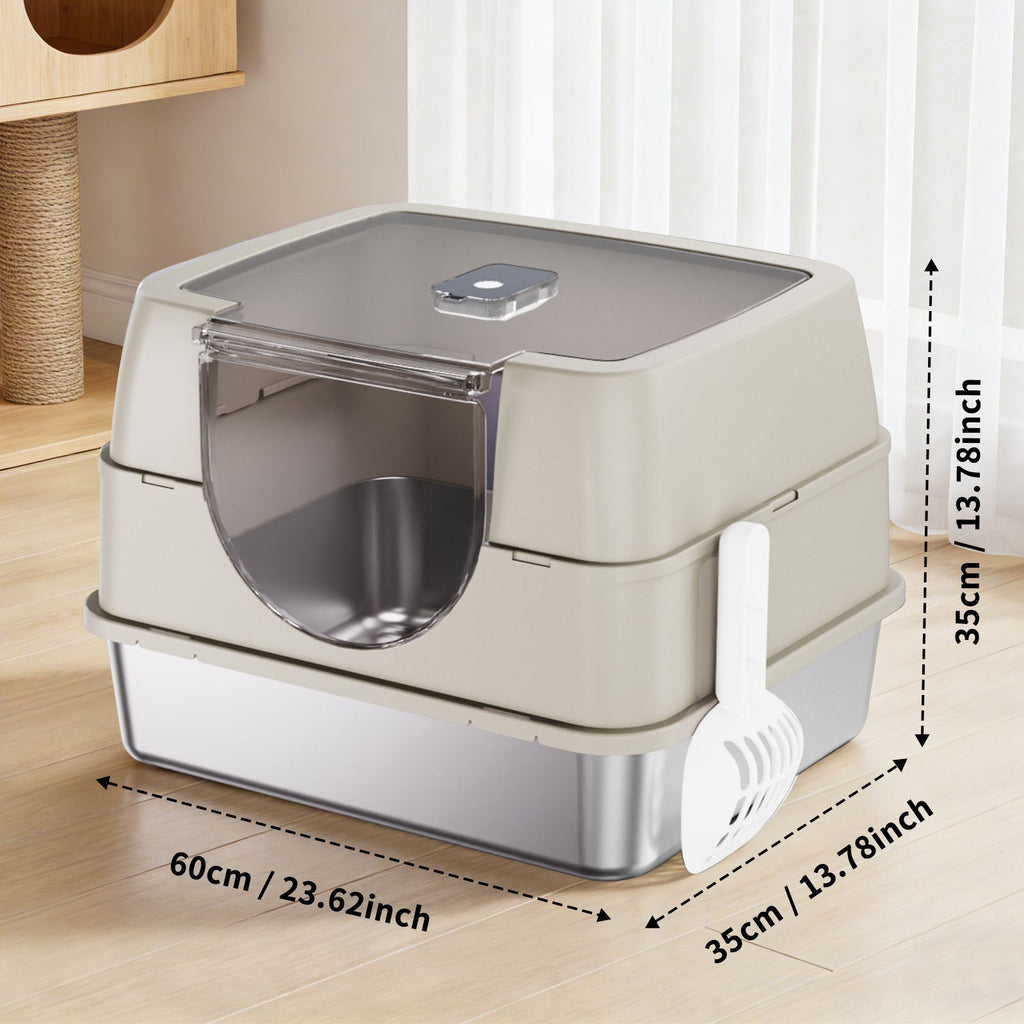 Galaxy fully enclosed cat litter box, hooded cat litter box, non stick and never smelly, durable, suitable for multiple cats