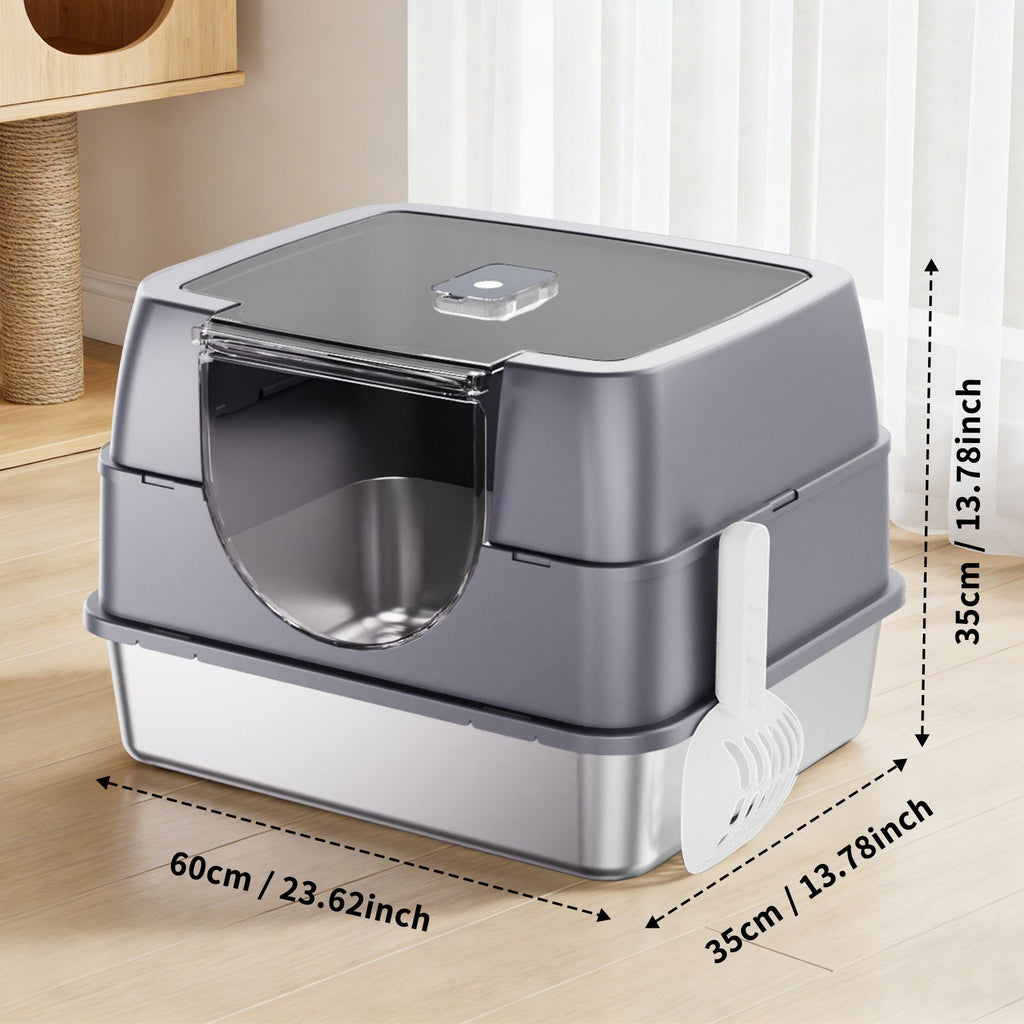 Galaxy fully enclosed cat litter box, hooded cat litter box, non stick and never smelly, durable, suitable for multiple cats