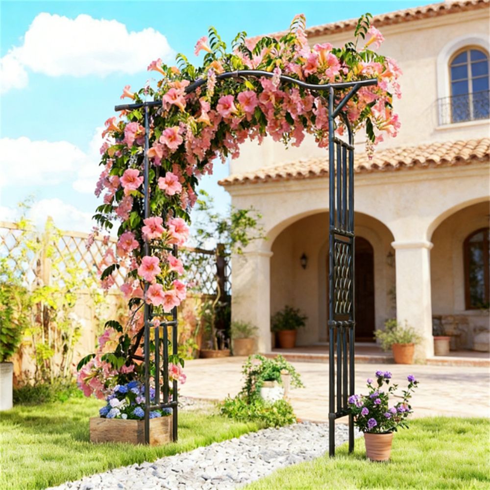 Garden arch, plant rack, black