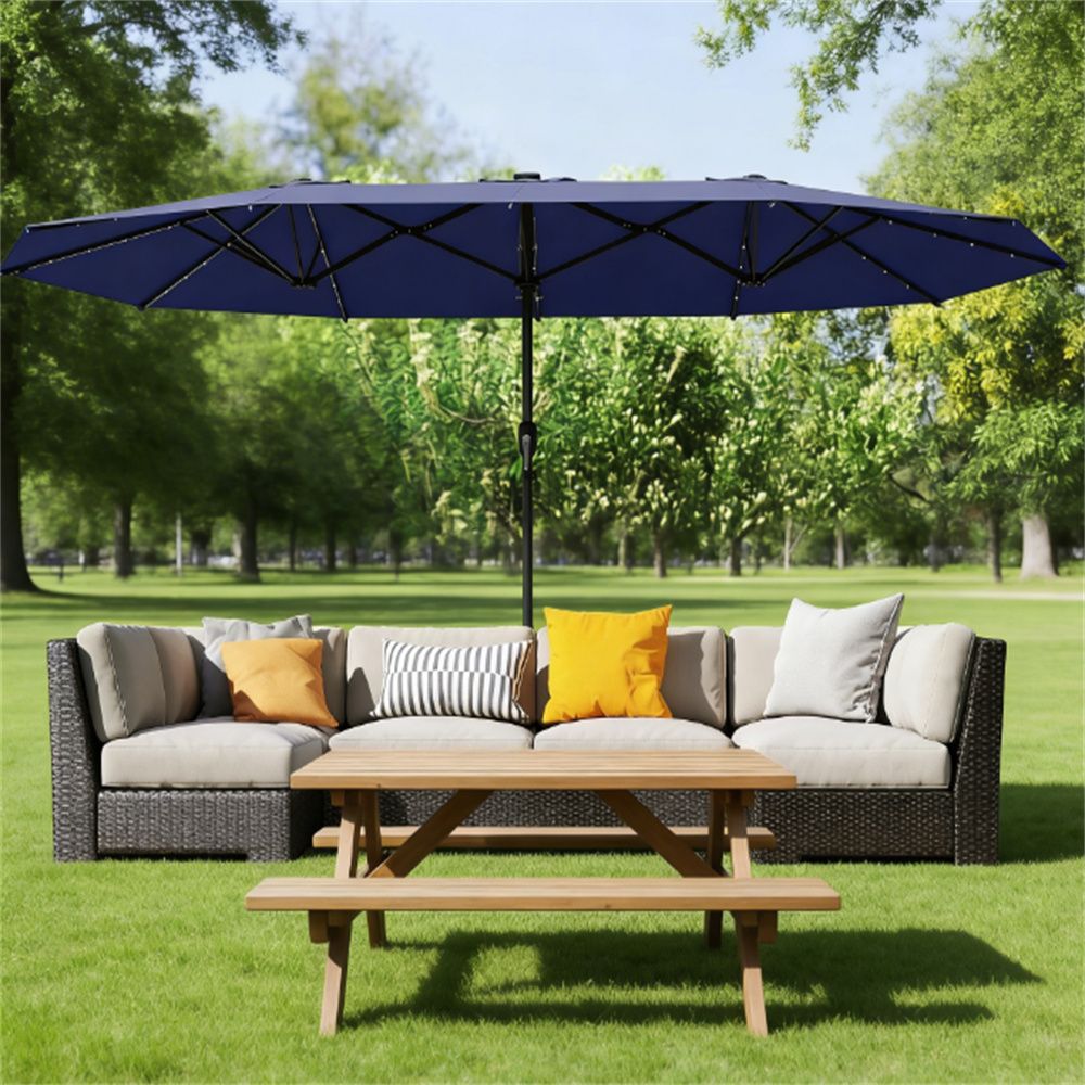 Garden Umbrella, Sunshade Umbrella, Outdoor Umbrella, Terrace Umbrella, Navy Blue