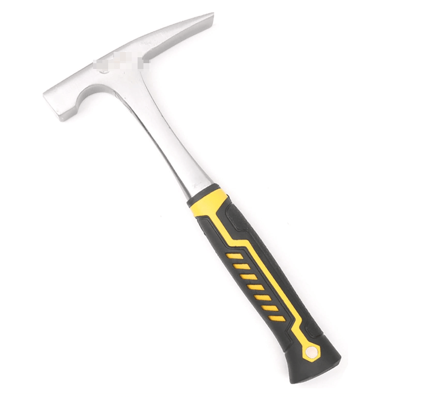 Geological Hammer with Shock Absorbing Handle, 31 Oz Big Pointed Tip Hammer with PU for Geological Exploration