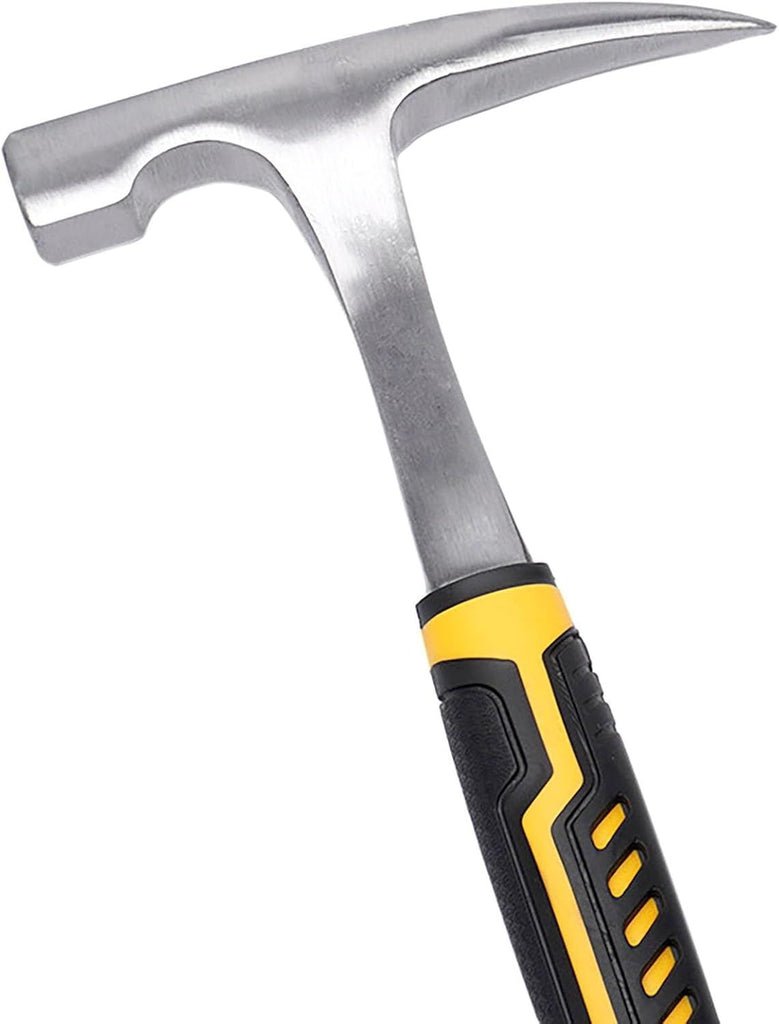 Geological Hammer with Shock Absorbing Handle, 31 Oz Big Pointed Tip Hammer with PU for Geological Exploration