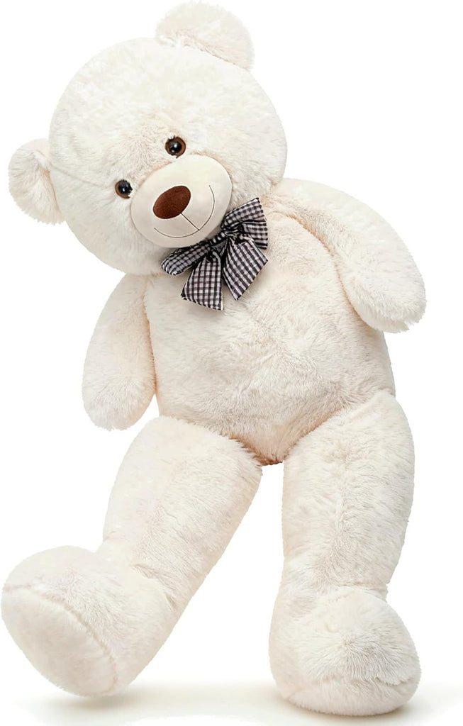 Giant White Teddy Bear 4 Feet, Cute 47inch Stuffed Animal Big Teddy Bear Plush, Classic Girlfriend Boyfriend Gift, Birthday, Party Favor