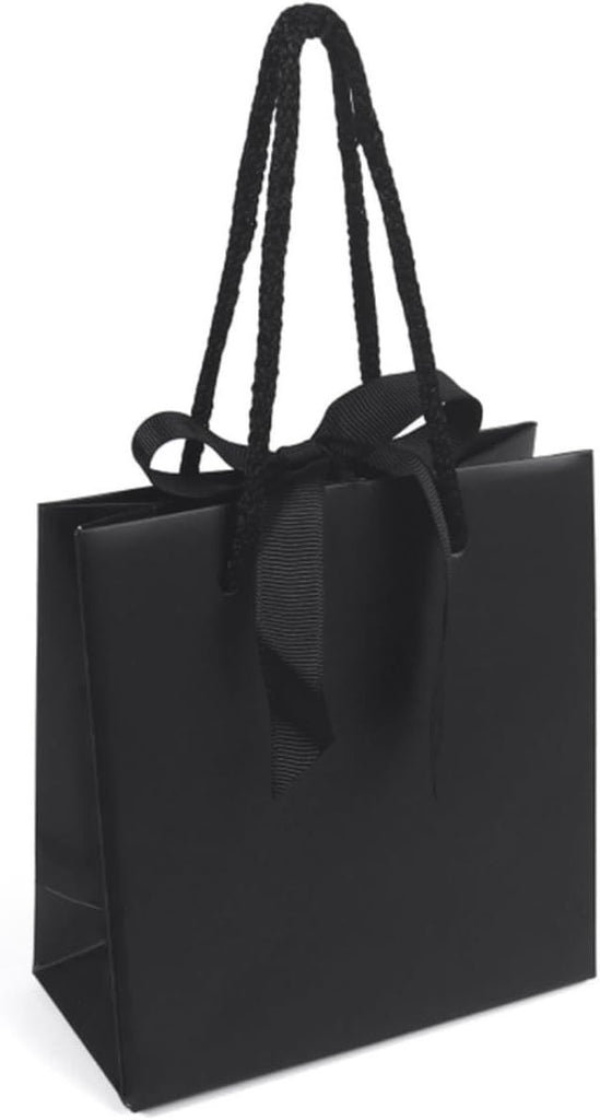 Gift Bags with Ribbon Handles, Anti-scratch Gift Wrap Bags - 10 Pack, 7.9x3.1x9.1Inch Paper Bags for Small Business, Birthdays, Weddings, and Holidays